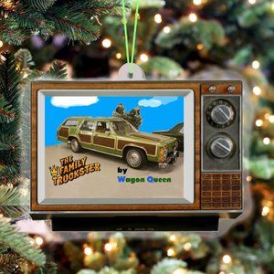 TV Set Family Truckster Vacation Movie Retro Christmas Tree Holiday Ornament NEW